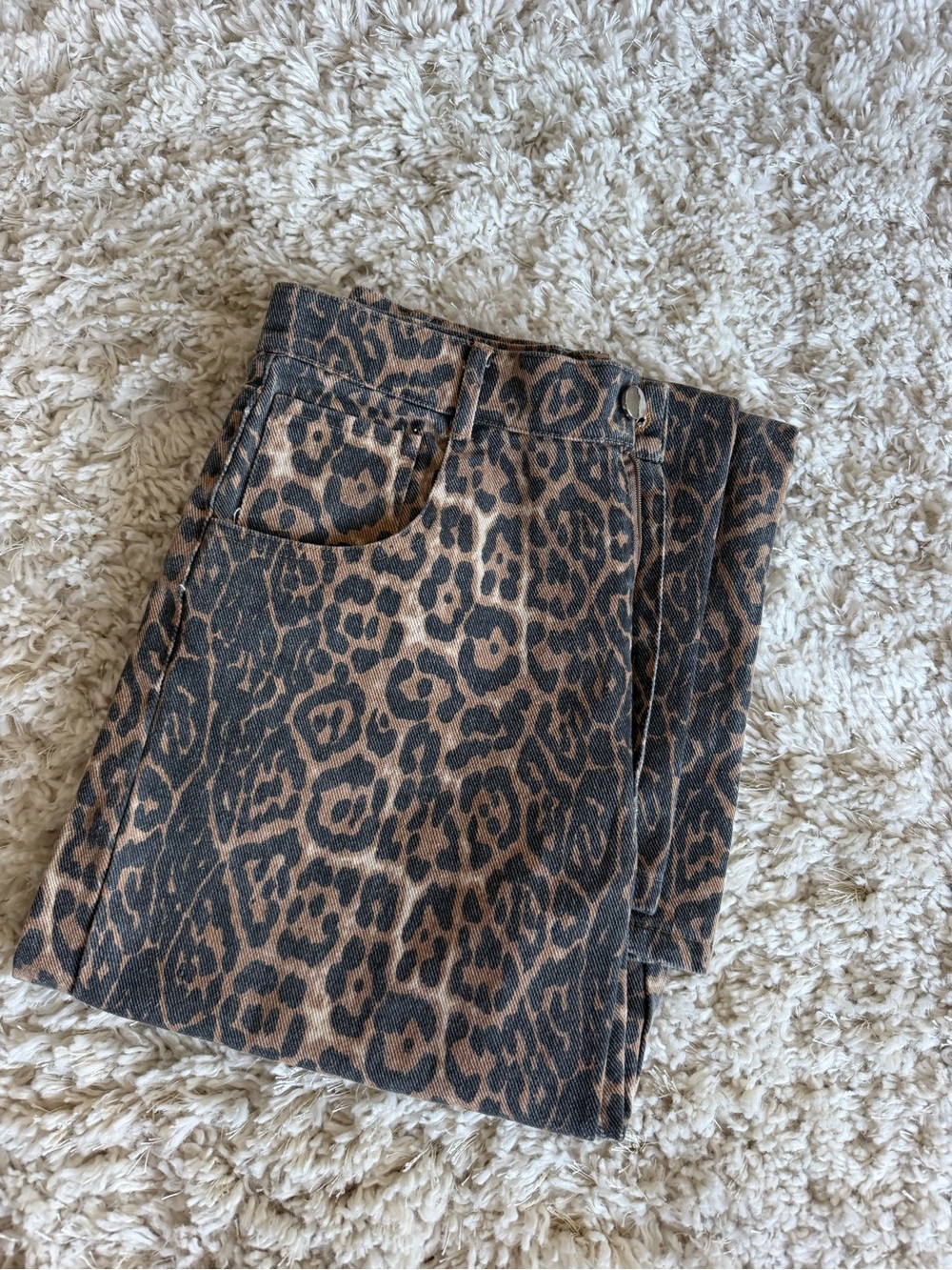 Beginning Boutique Brown and Black Leopard Print Jeans - Picture 5 of 5